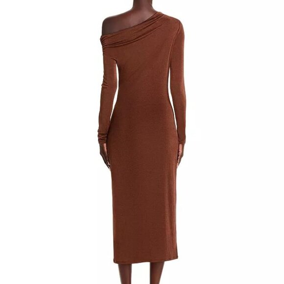 WAYF Everly Midi Dress - Brown | NWT | Size M - Picture 4 of 7